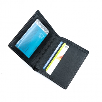 Czarny portfel z ochroną RFID