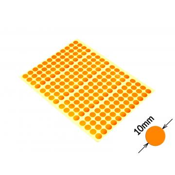 Okrągłe kolorowe naklejki znakujące bez zadruku 10mm pomarańczowe