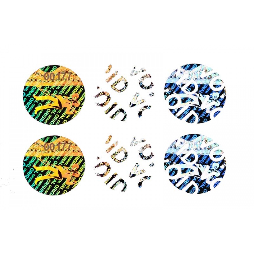 Dwuwarstwowa numerowana plomba z podkładem VOID z przeznaczeniem na bale, festyny i inne wydarzenia tego typu