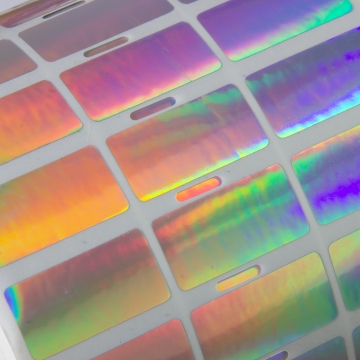 Srebrna holograficzna naklejka zabezpieczająca VOID do nadruku 30x15mm