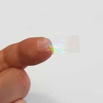 Przezroczysta naklejka holograficzna Original z motywem odcisku palca 25x10mm