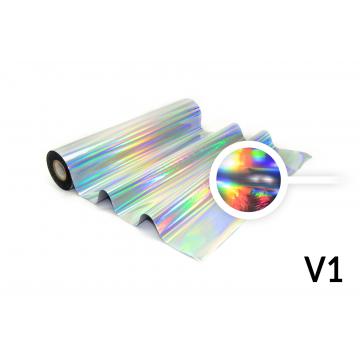 Folia do termodruku - V1 holograficzna srebrna błysk bez wzoru