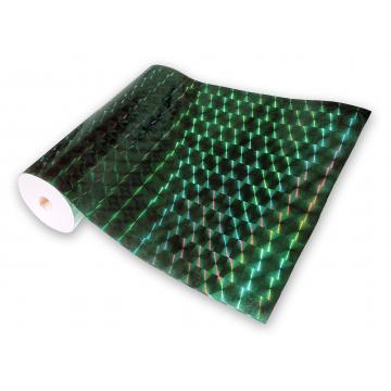 Uniwersalna samoprzylepna folia holograficzna na metry - kwadraty zielony