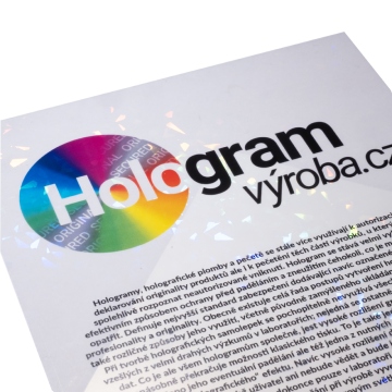 Samoprzylepna przezroczysta folia holograficzna A4 do druku i naklejania - motyw shard