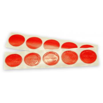 Ząbkowana naklejka samoprzylepna do podkreślenia suchego tłoku - czerwona
