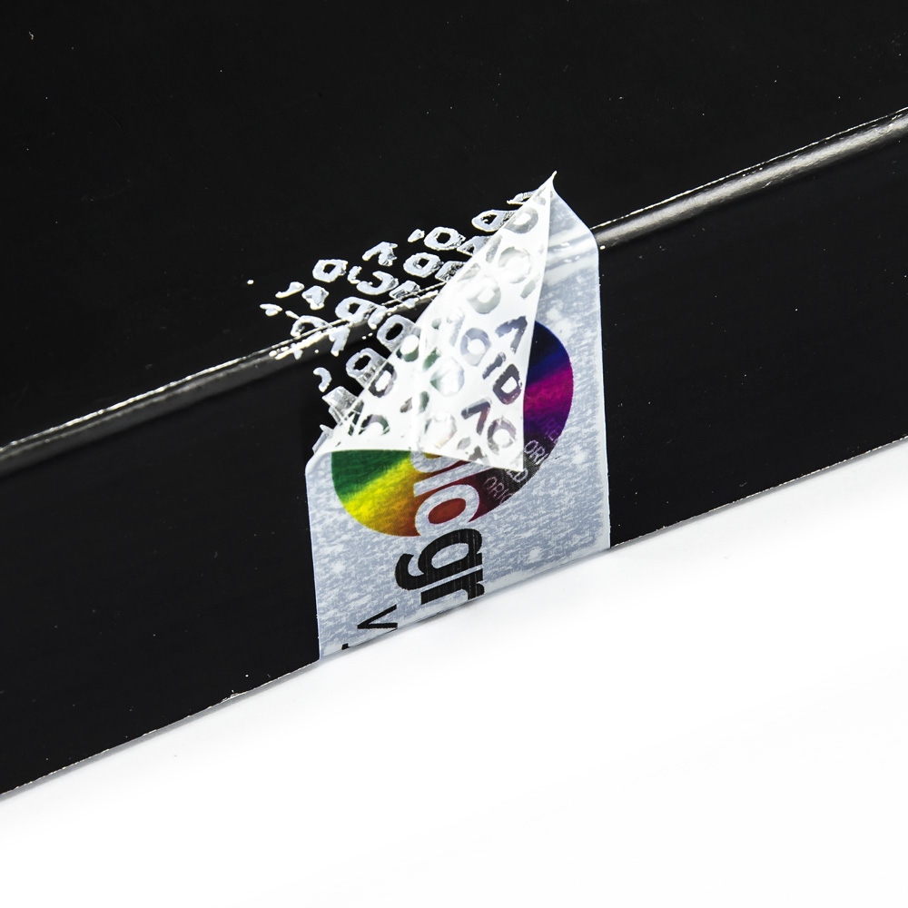 Biały, błyszczący arkusz samoprzylepny A5 z warstwą VOID do druku na drukarce laserowej