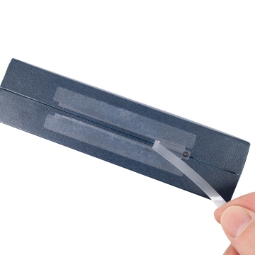 Przezroczysta plomba zrywalna 100 × 30 mm do pudełek i elektroniki