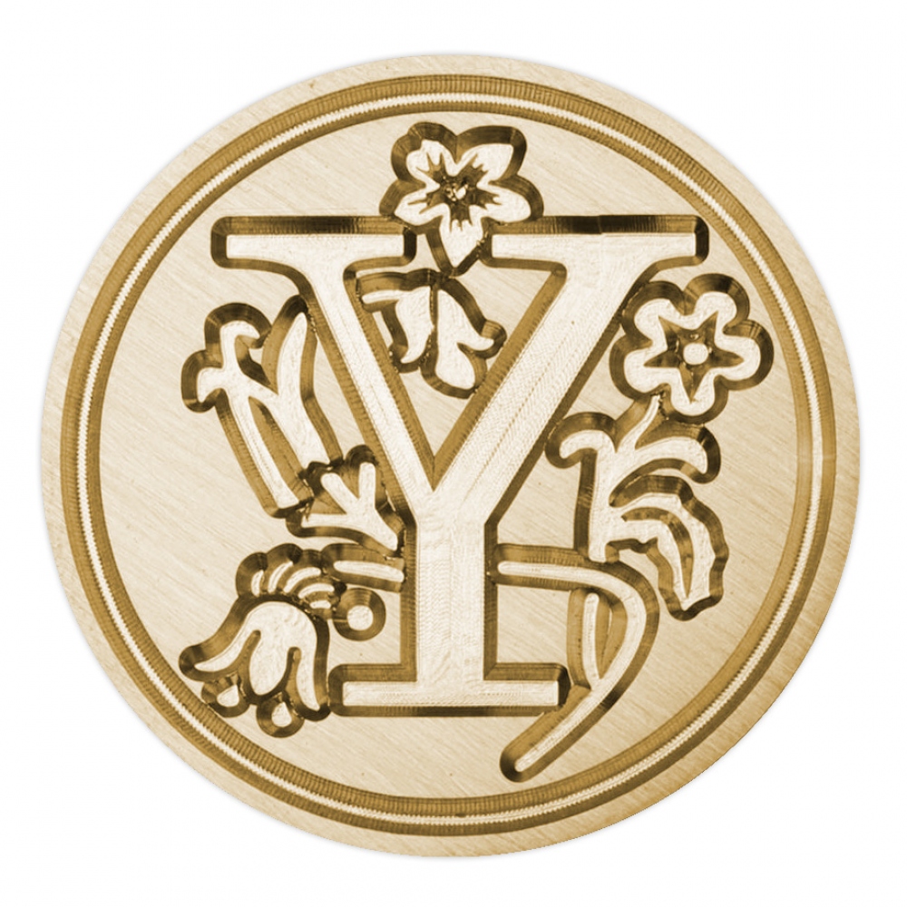 Stempel ręczny (pieczęć) do laku - dekoracyjna drukowana litera Y