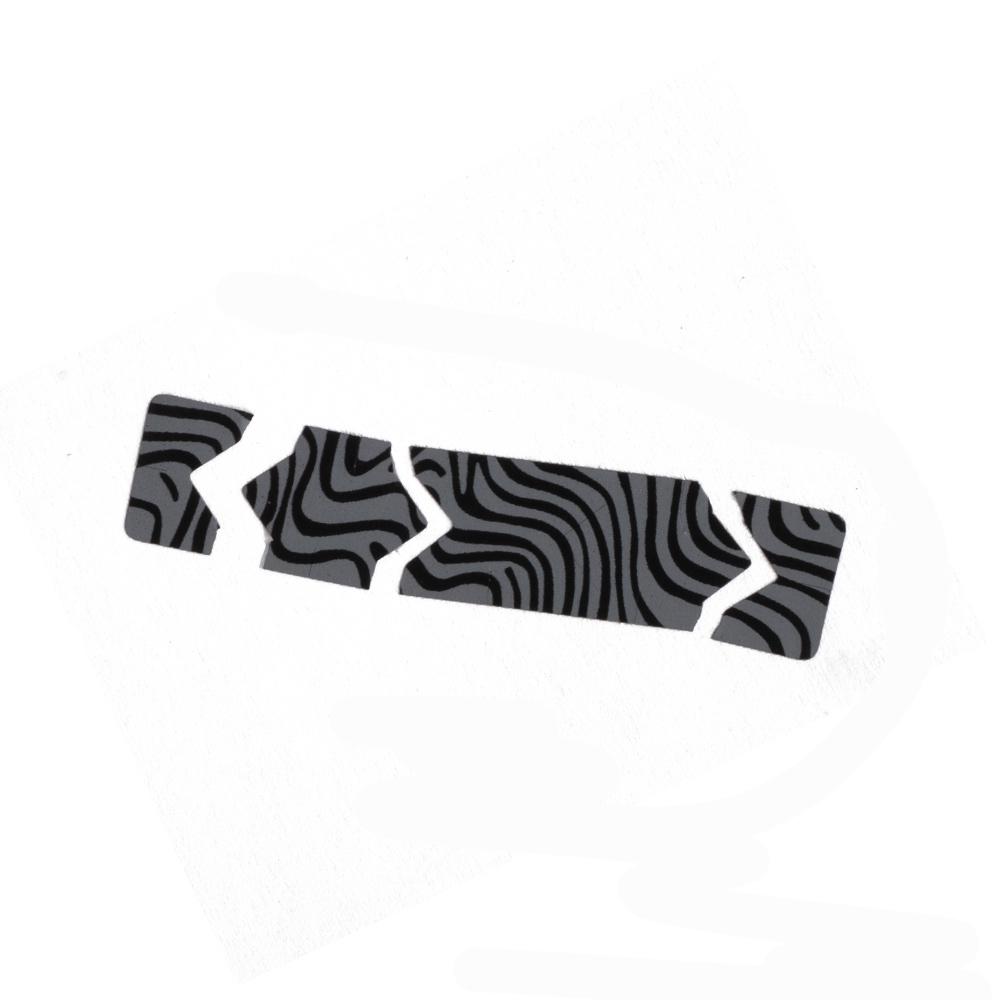 Naklejka do zdrapywania szara matowa 40mm x 10mm - motyw zebra prostokąt