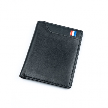 Czarny portfel z ochroną RFID