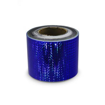 Samoprzylepna taśma holograficzna 100 mm, motyw niebieskich kwadracików
