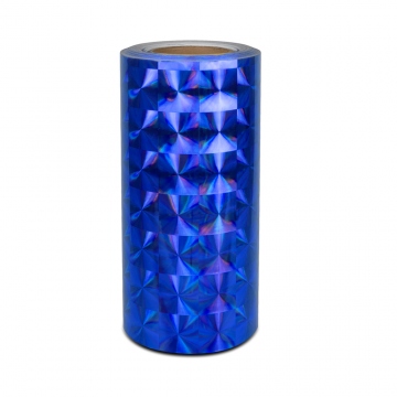 Uniwersalna samoprzylepna folia holograficzna na metry - 4 kwadraty niebieski 25 cm