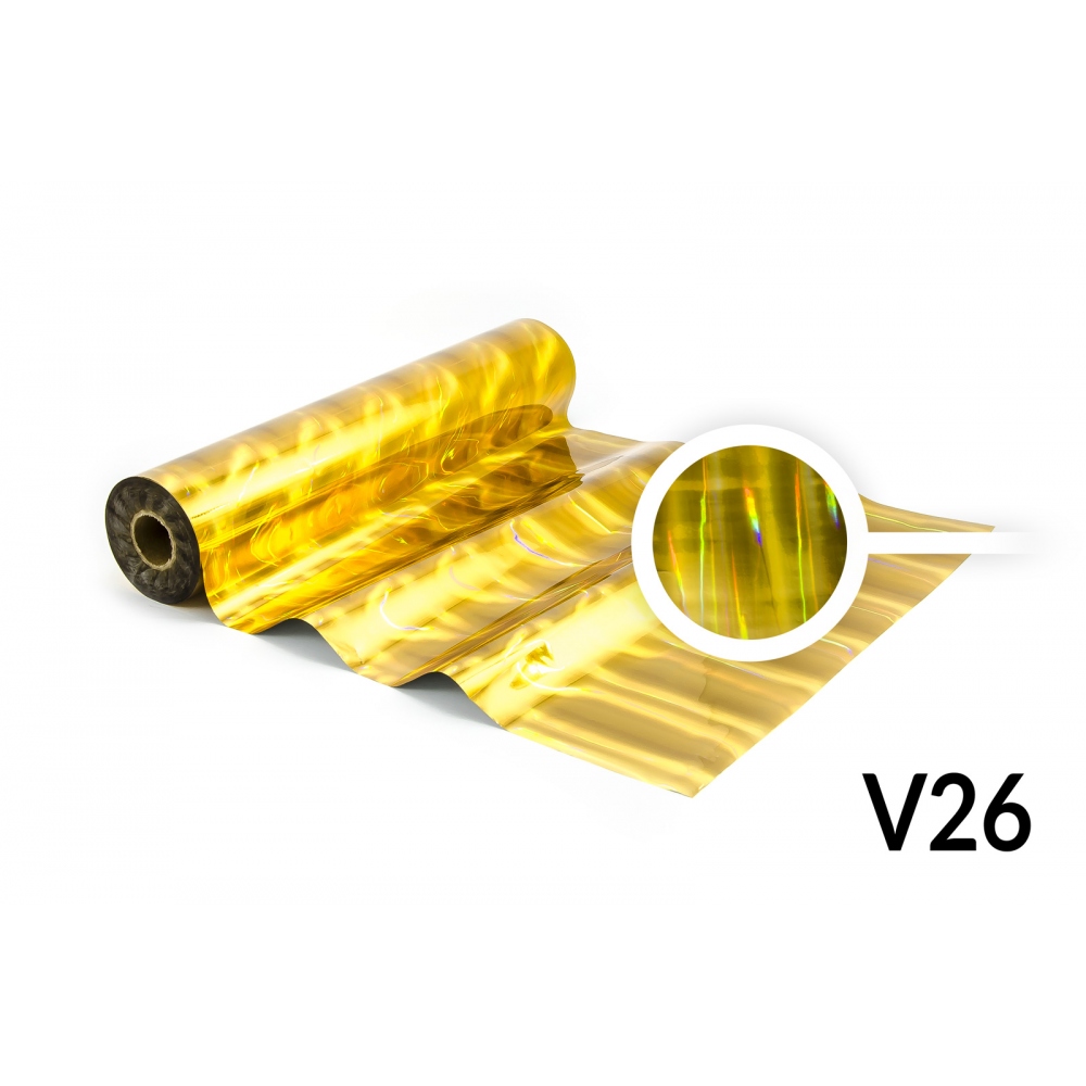 Folia do termodruku - V26 holograficzna złota 3D
