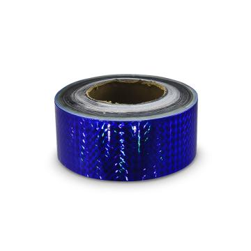 Samoprzylepna taśma holograficzna 50 mm, motyw niebieskich kwadracików